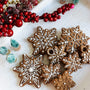 Scandi Gingerbread Snowflake Christmas Biscuit Baking and Decorating Kit