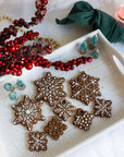 Scandi Gingerbread Snowflake Christmas Biscuit Baking and Decorating Kit