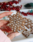 Scandi Gingerbread Snowflake Christmas Biscuit Baking and Decorating Kit