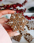 Scandi Gingerbread Snowflake Christmas Biscuit Baking and Decorating Kit