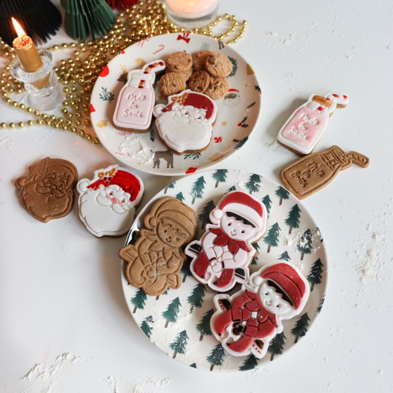 BUNDLE - Bake and Elf and Cookies for Santa Biscuit Baking and Decorating Kit