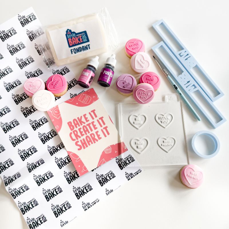 Mini Love Hearts Valentine's Biscuit Baking and Decorating Kit