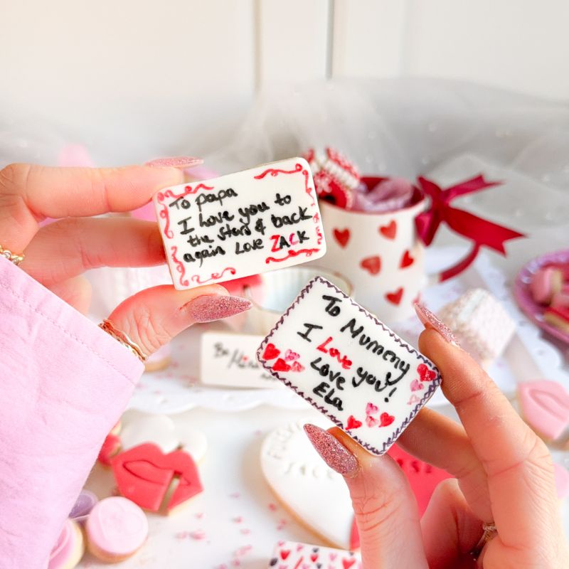 Valentine's Love Letters - Biscuit Make, Bake and Colour Kit