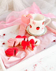 Sweetheart Mug Hugger Set of 3 Valentine's Biscuit Baking and Decorating Kit